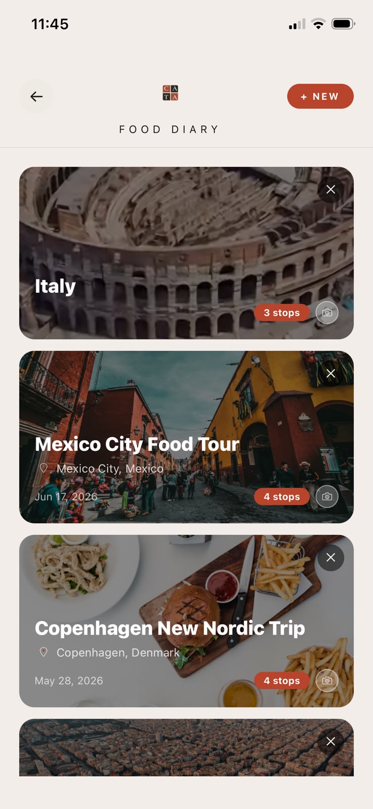 Captura de la app CATA